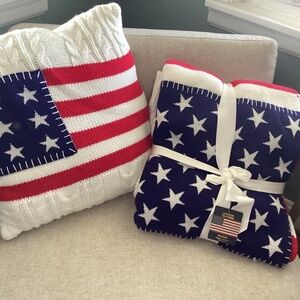 NWT Simply Southern red/white/blue blanket set